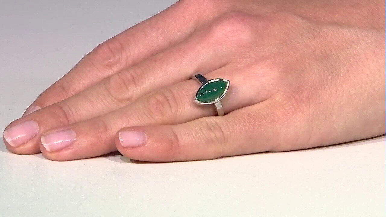 Video Grüner Onyx-Silberring