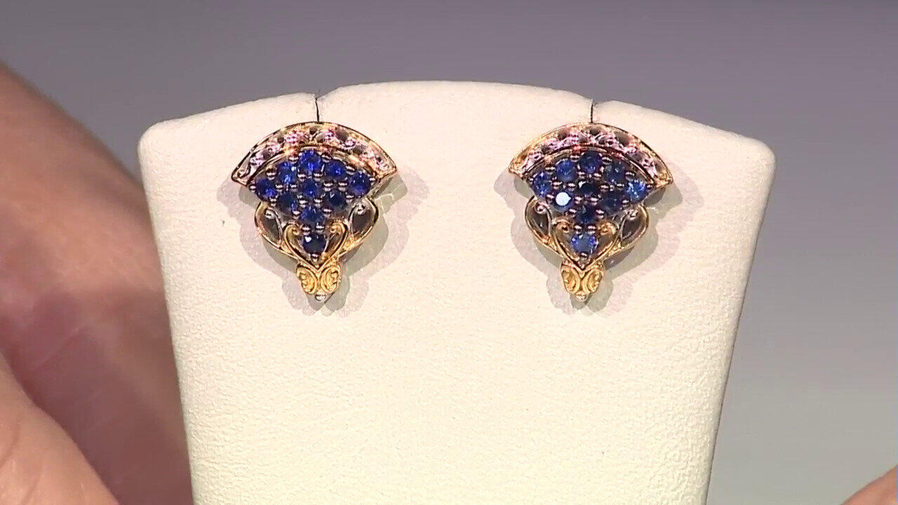 Video Boucles d'oreilles en argent et Saphir bleu (Gems en Vogue)