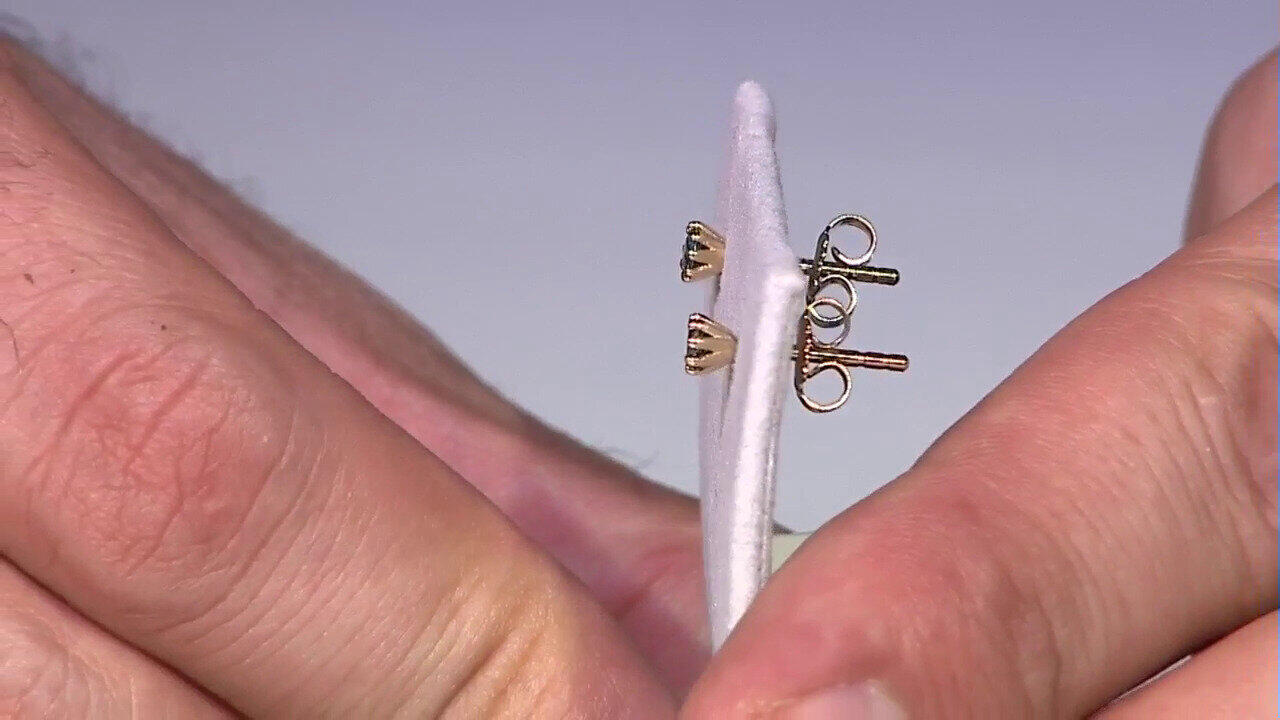 Video I2 Blue Diamond Silver Earrings