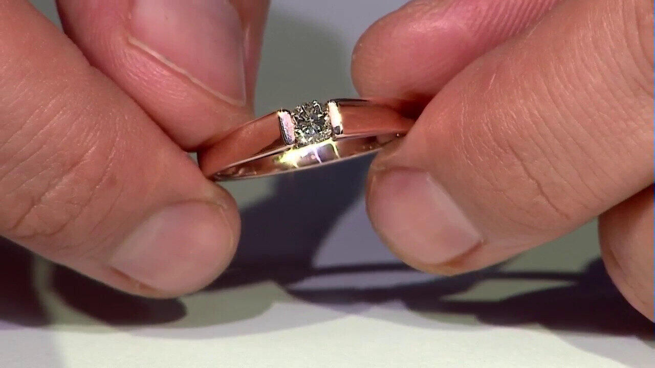 Video Anillo en oro con Diamante chocolate I1 (SUHANA)
