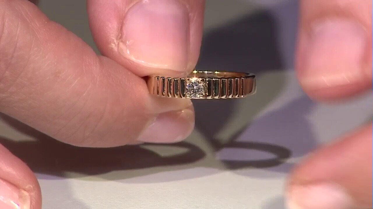 Video Bague en argent et Diamant chocolat I2