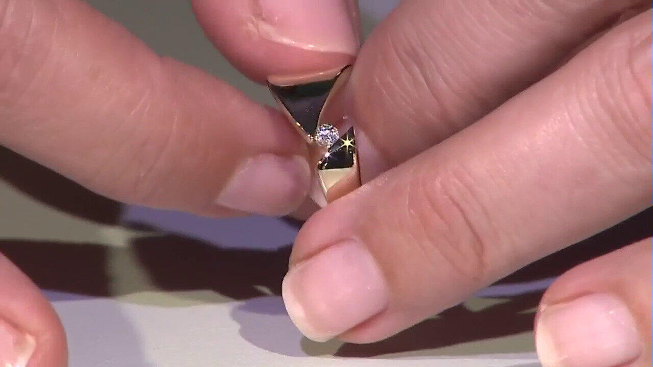 Video SI1 (G) Diamond Silver Ring (Annette)
