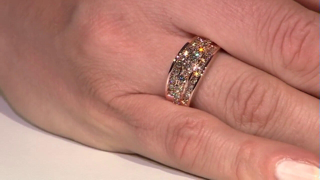 Video Bague en or et Diamant rose de France SI1 d'Argyle  (Annette)