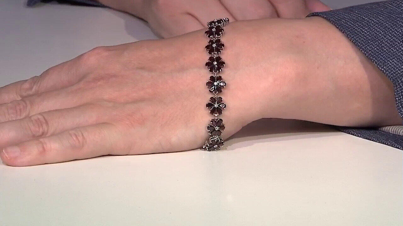 Video Bracciale in argento con Granato