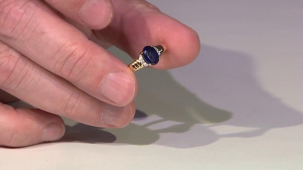 Video Blauer Madagaskar-Saphir-Silberring
