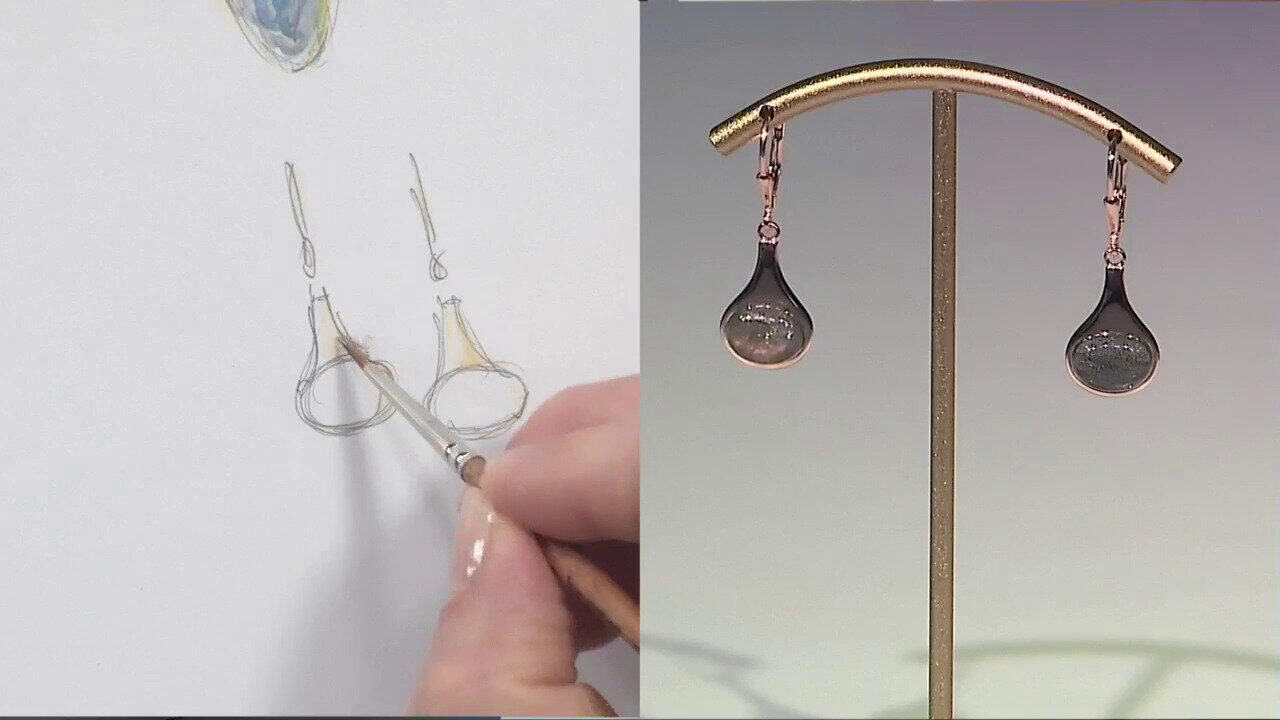 Video Orecchini in argento con Labradorite Porpora Maniry (KM by Juwelo)