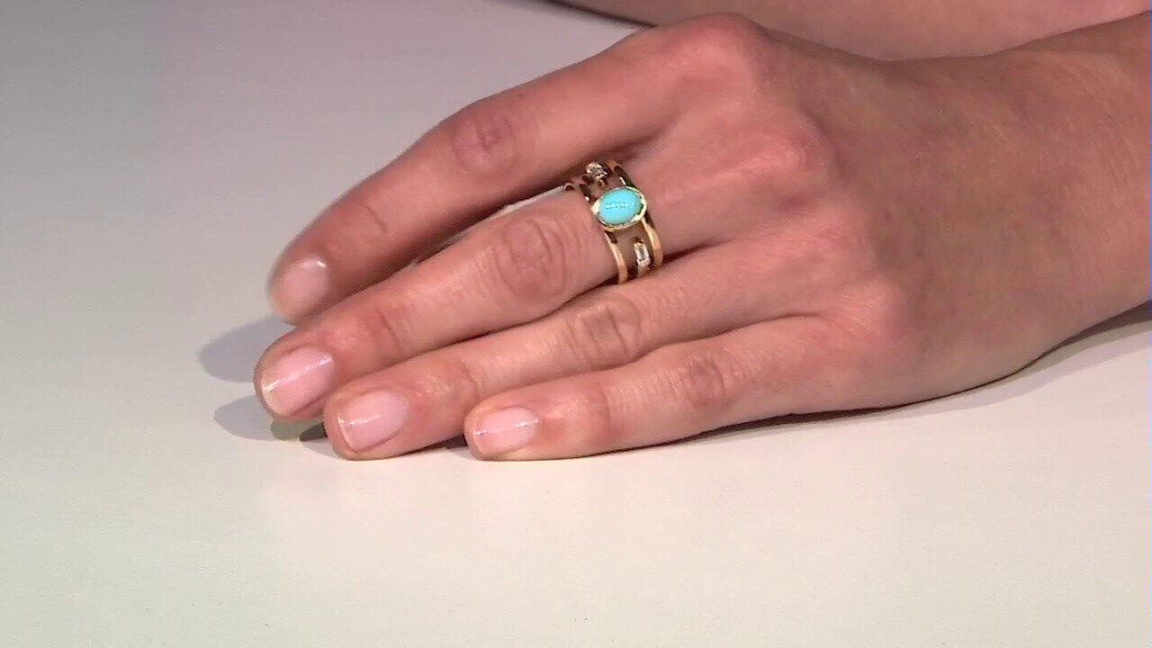 Video Bague en argent et Turquoise Sleeping Beauty (KM by Juwelo)