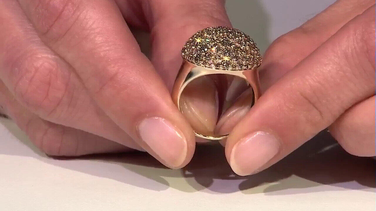 Video I2 Champagner-Diamant-Goldring (KM by Juwelo)