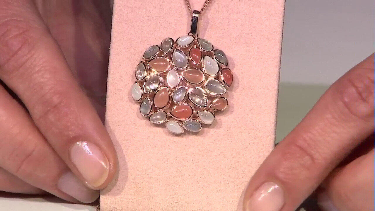 Video Green Moonstone Silver Pendant (KM by Juwelo)