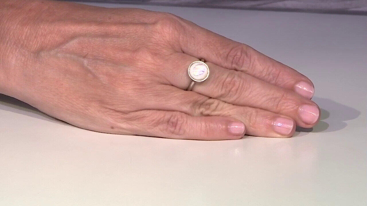 Video Zilveren ring met een parelmoer (MONOSONO COLLECTION)