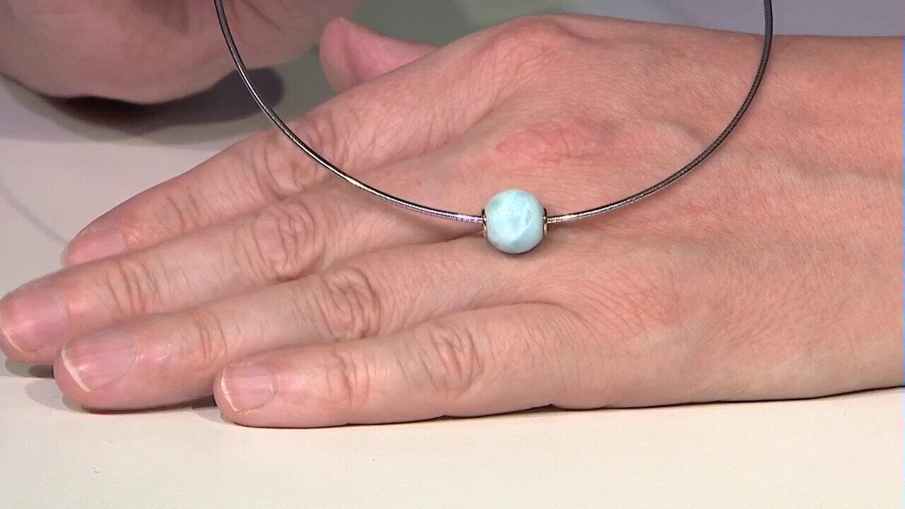 Video Ciondolo in argento con Larimar (MONOSONO COLLECTION)