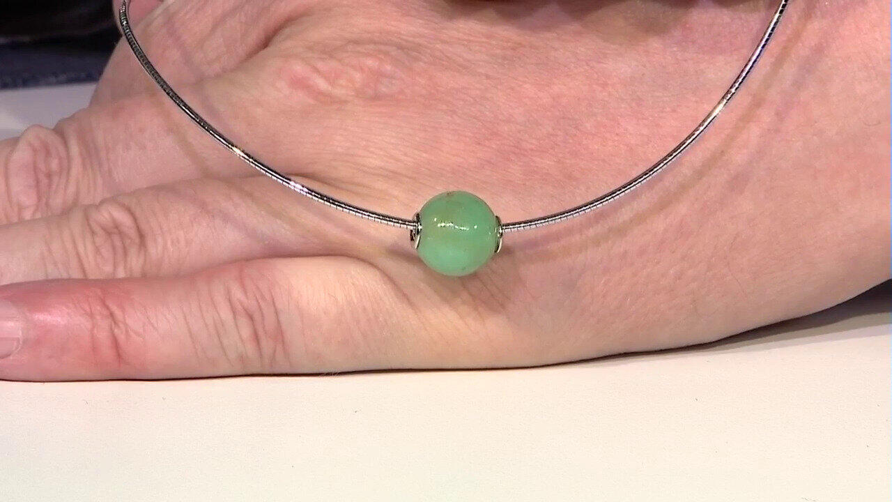 Video Zilveren hanger met een chrysopraas (MONOSONO COLLECTION)