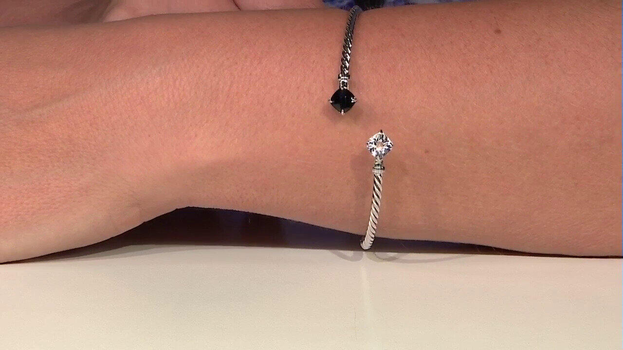 Video Brazalete en plata con Topacio blanco