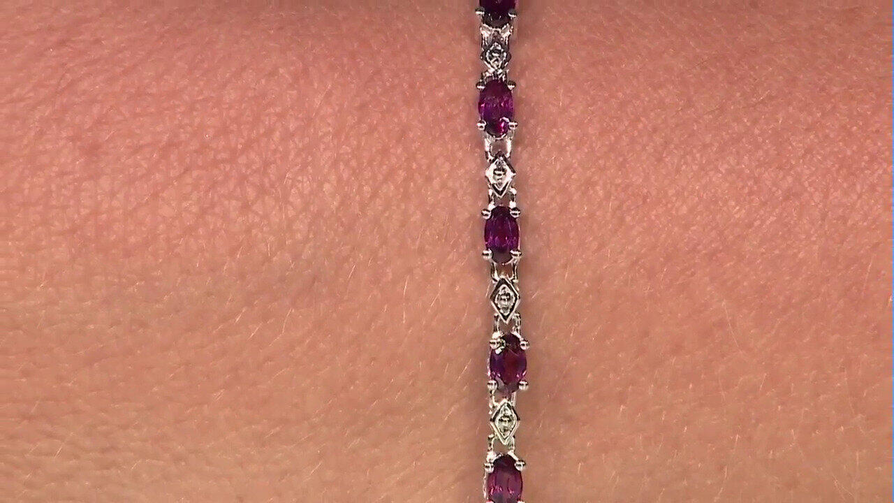 Video Bracciale in argento con Rodolite