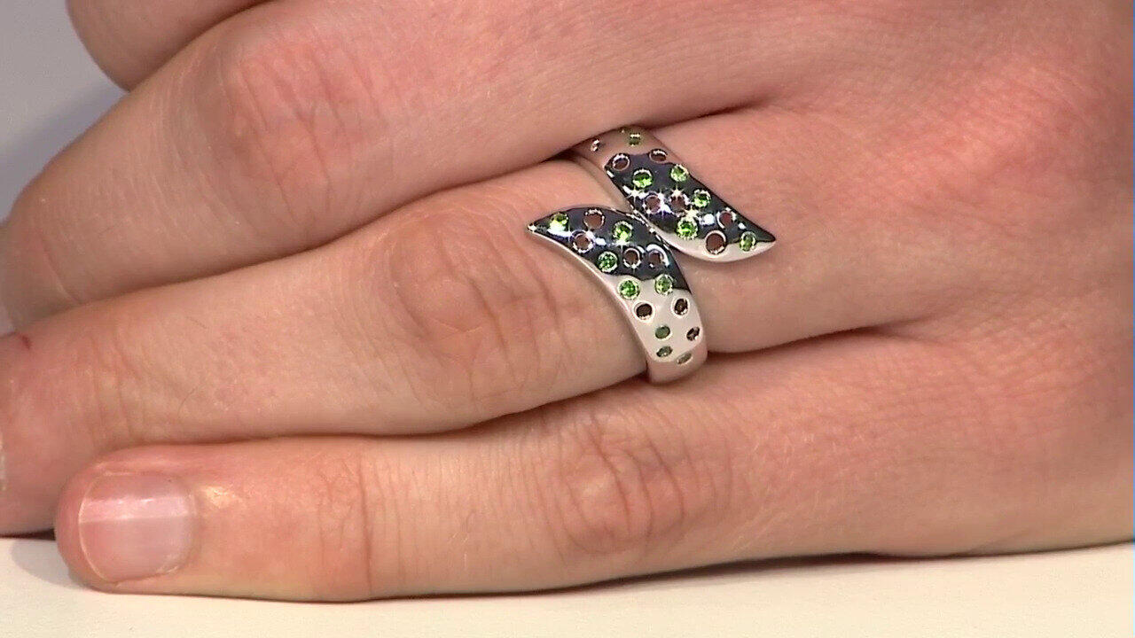 Video Bague en argent et Tsavorite de Tanzanie (de Melo)