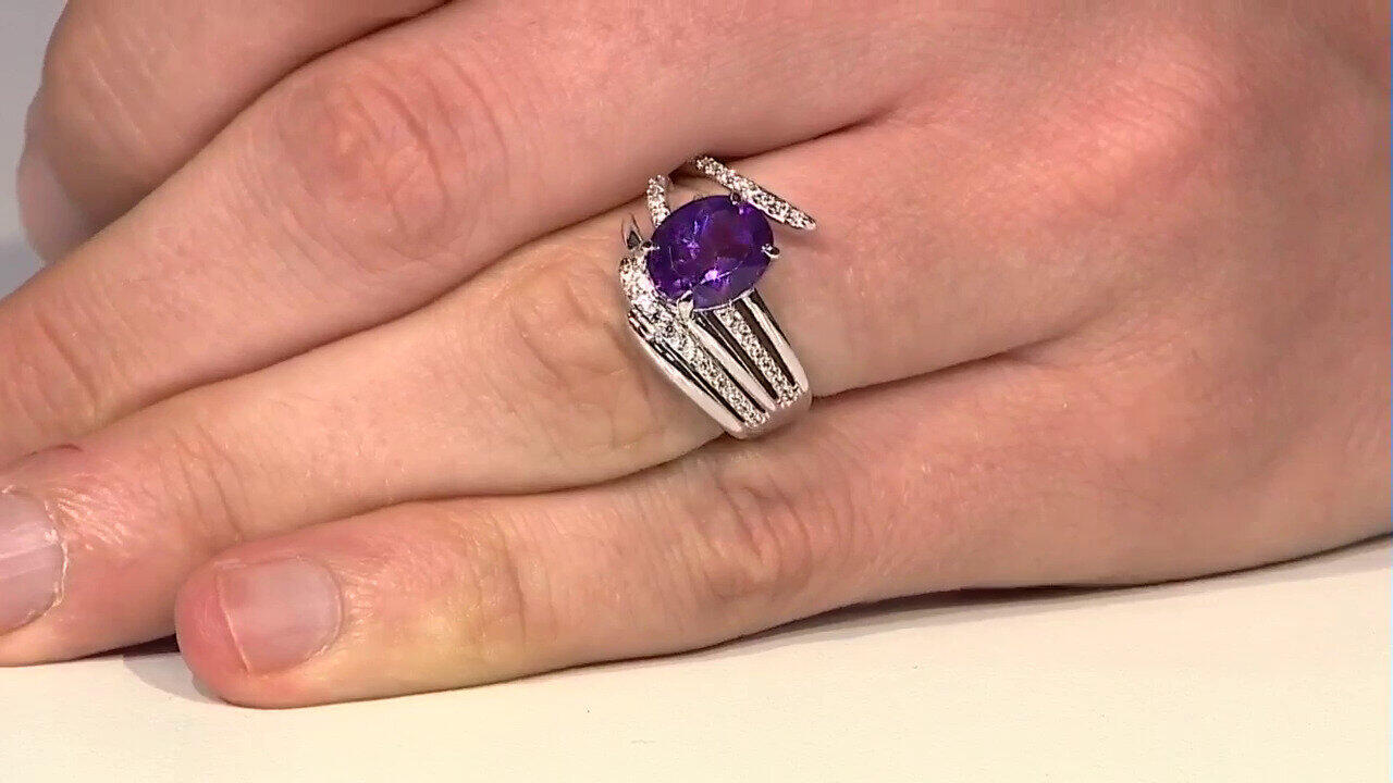 Video Bague en argent et Améthyste de Sibérie (de Melo)