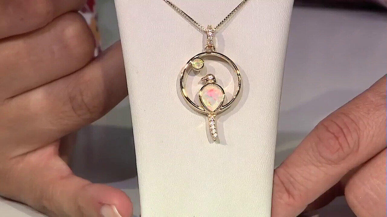 Video Zilveren hanger met een Welo-opaal (Adela Silber)