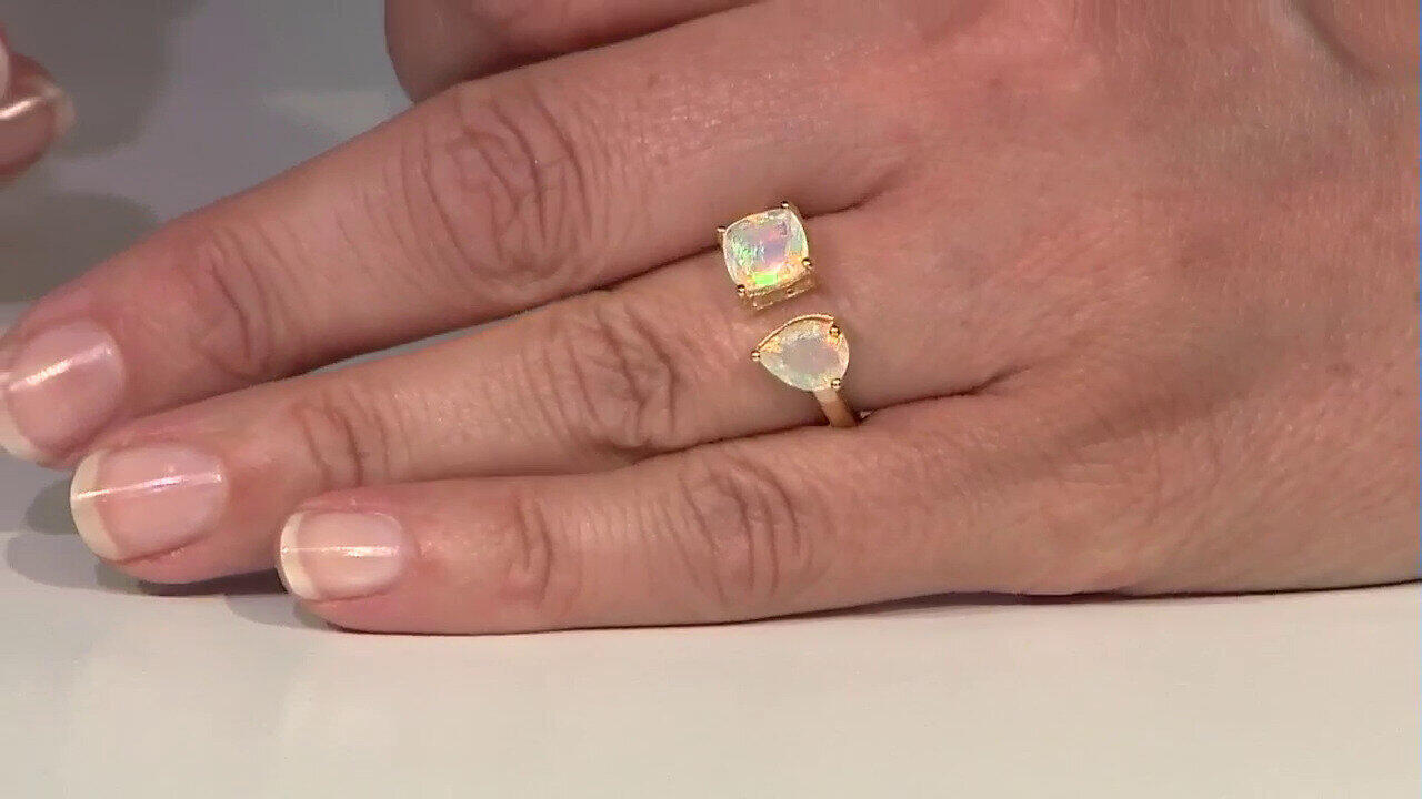 Video Bague en argent et Opale Welo (Adela Silber)
