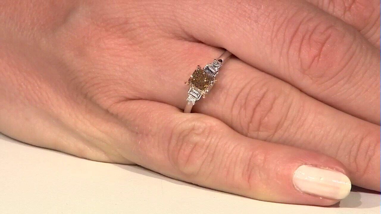 Video Bague en or et Diamant chocolat SI2 (CIRARI)