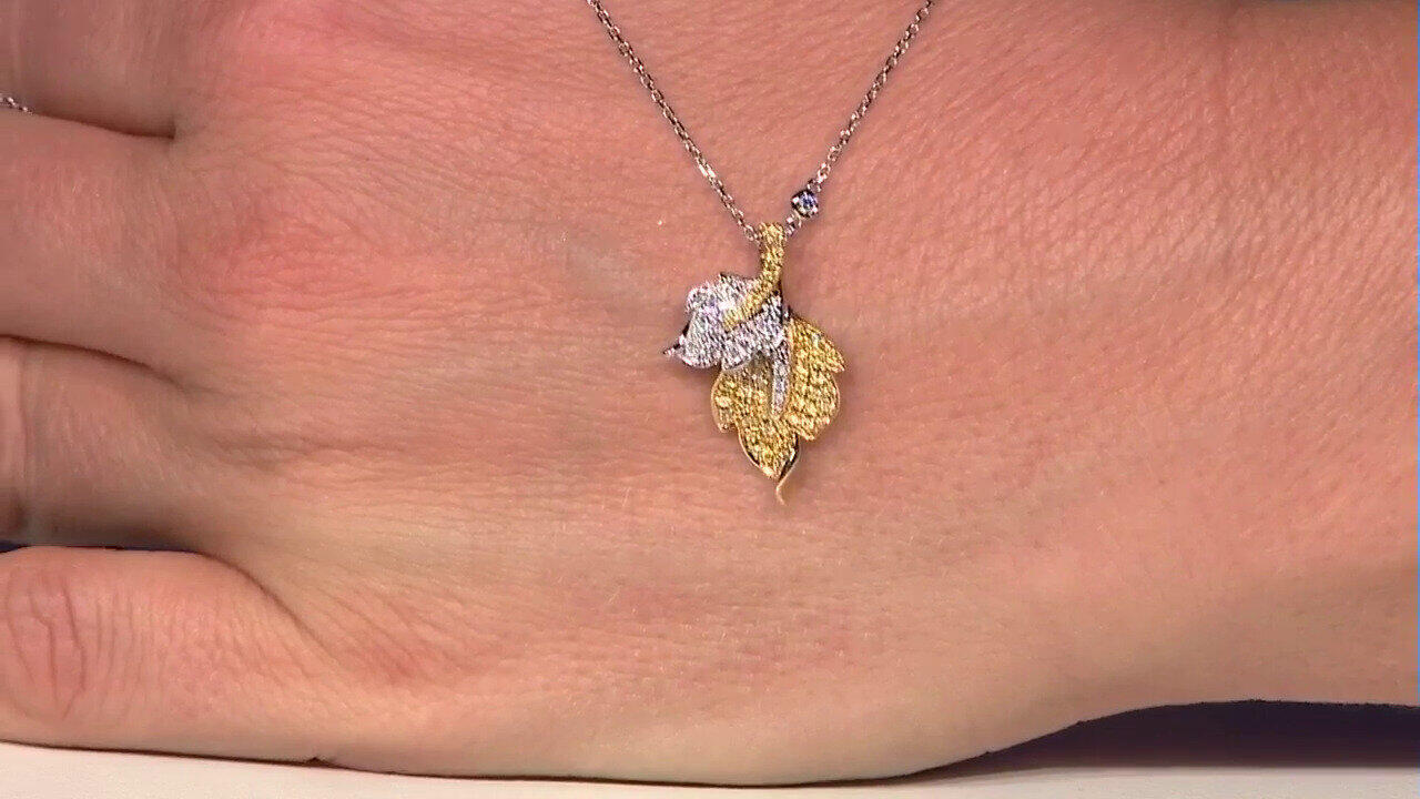 Video Collier en or et Diamant SI2 jaune (CIRARI)