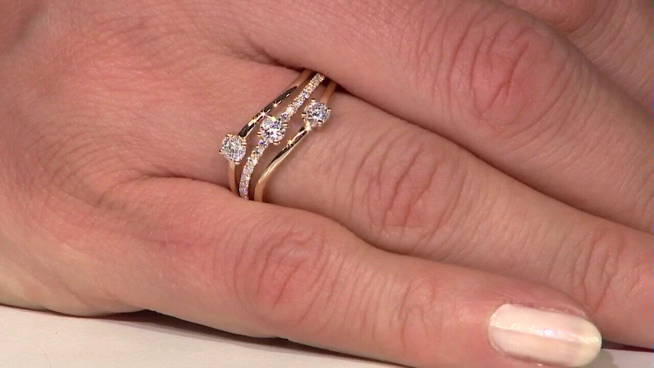 Video 14K SI1 (H) Diamond Gold Ring (CIRARI)