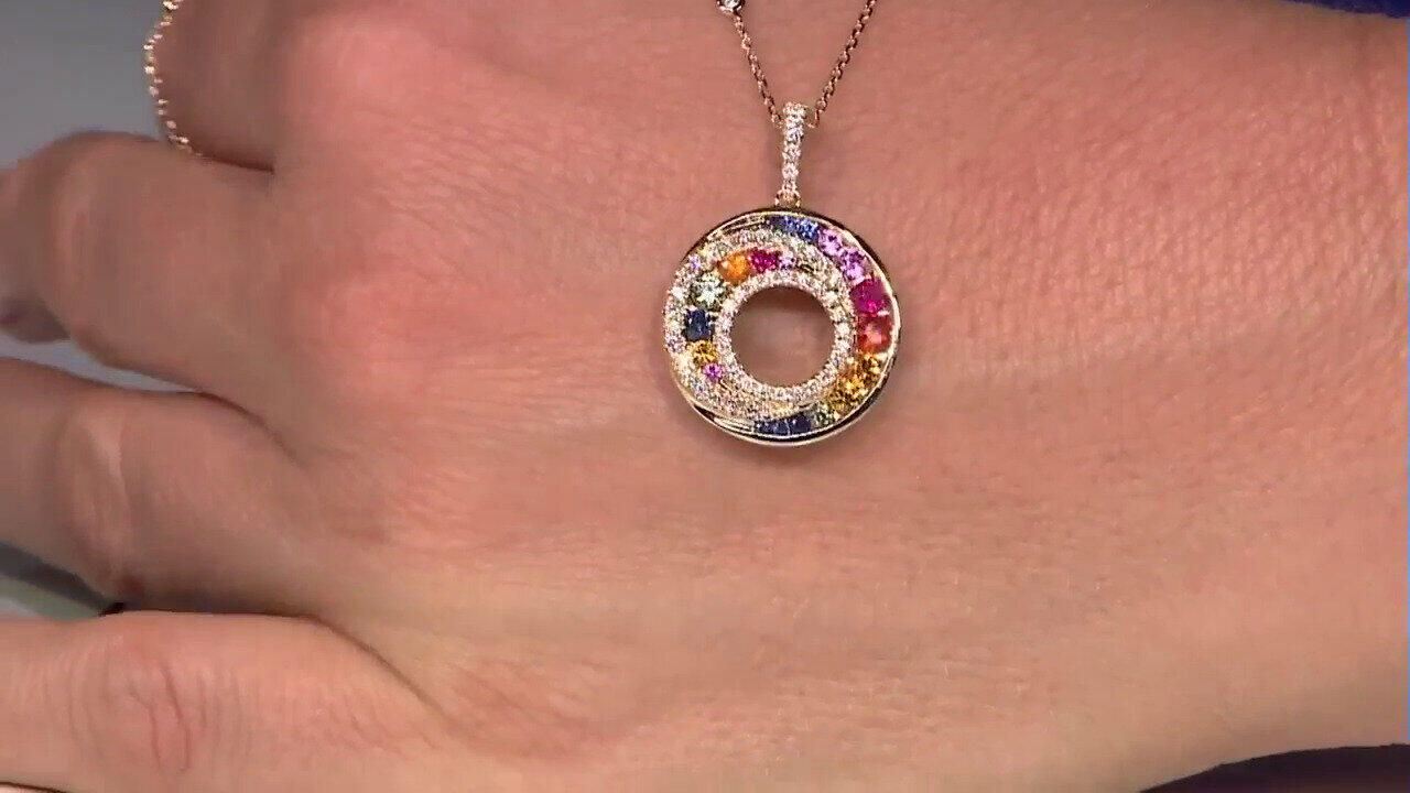 Video 14K Fancy Sapphire Gold Necklace (CIRARI)