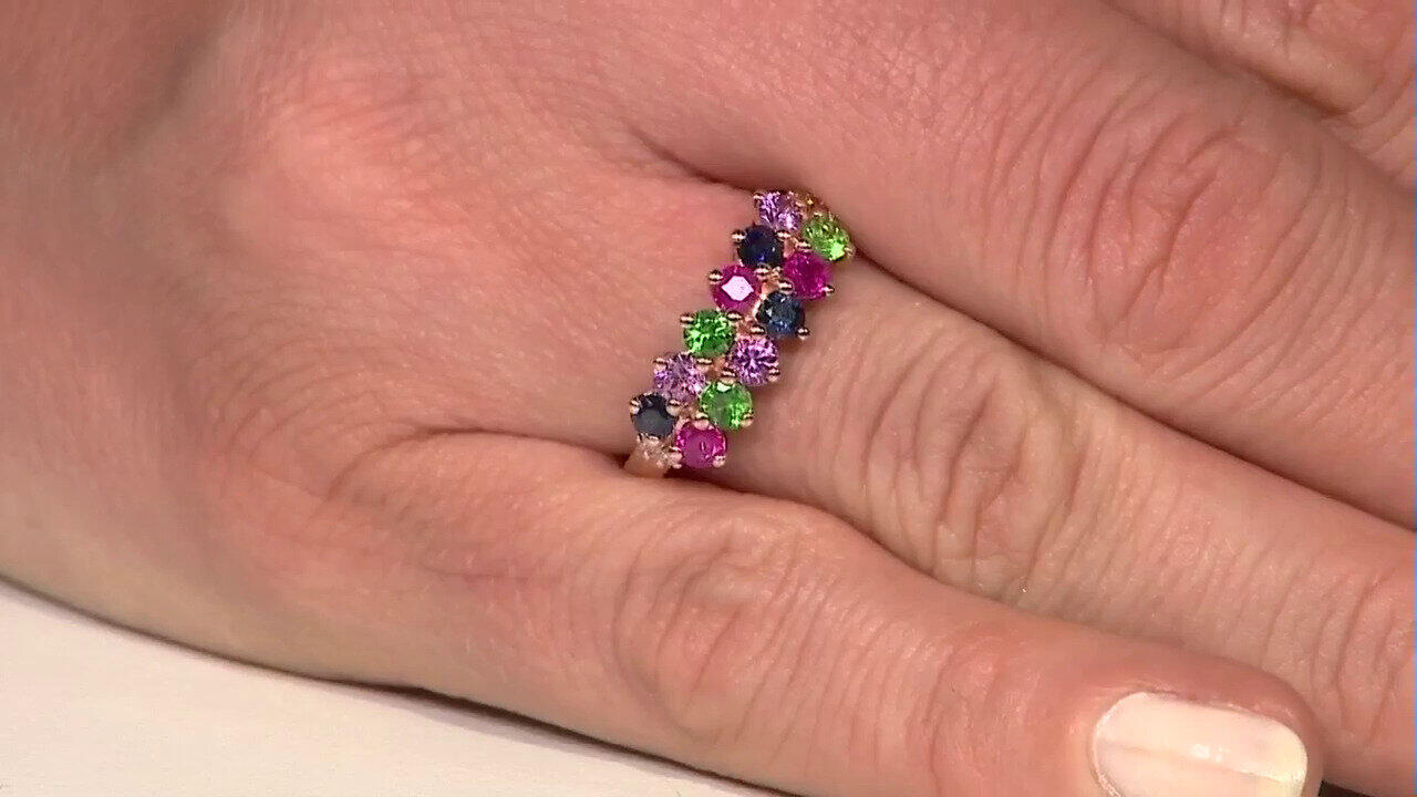 Video 14K Fancy Sapphire Gold Ring (CIRARI)