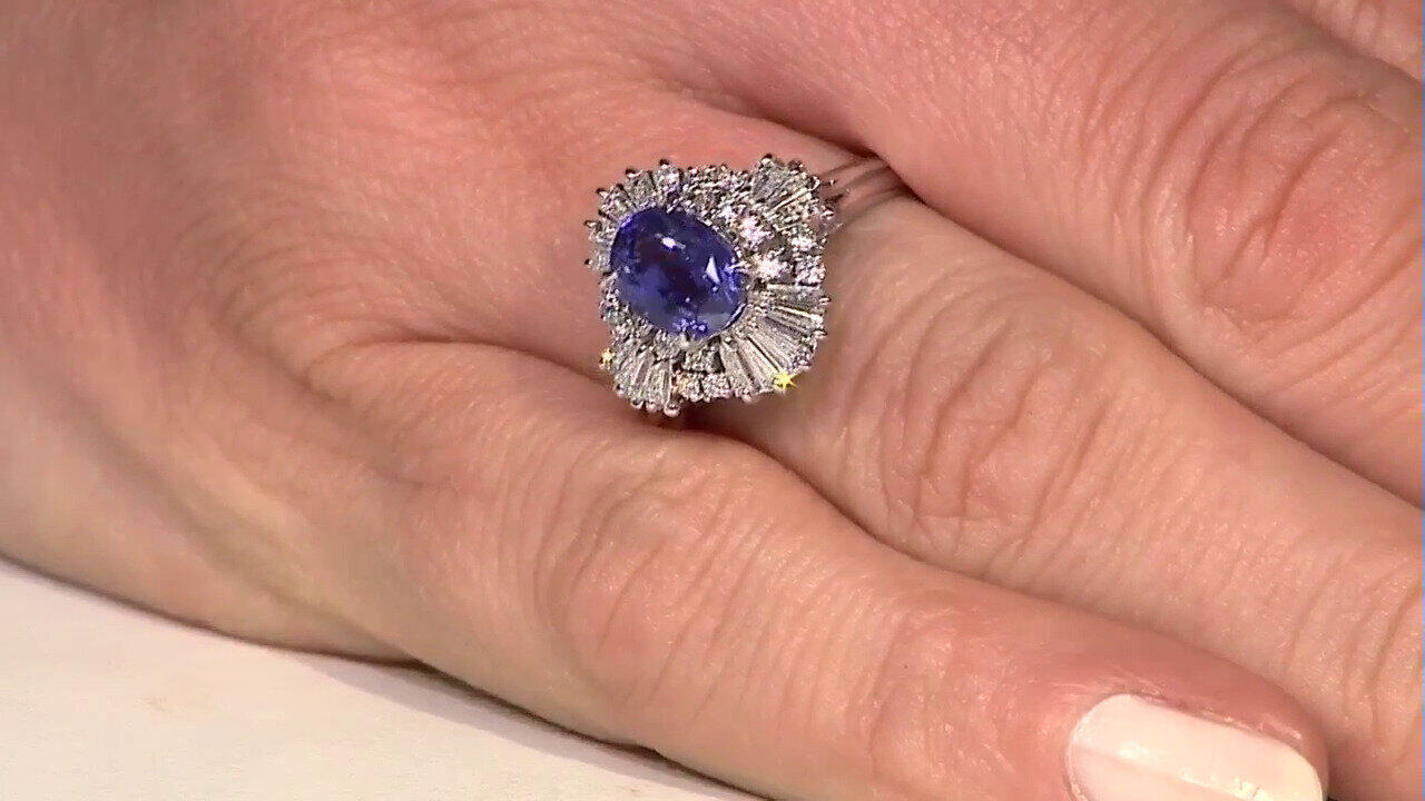 Video 14K Ceylon Blue Sapphire Gold Earrings (CIRARI)