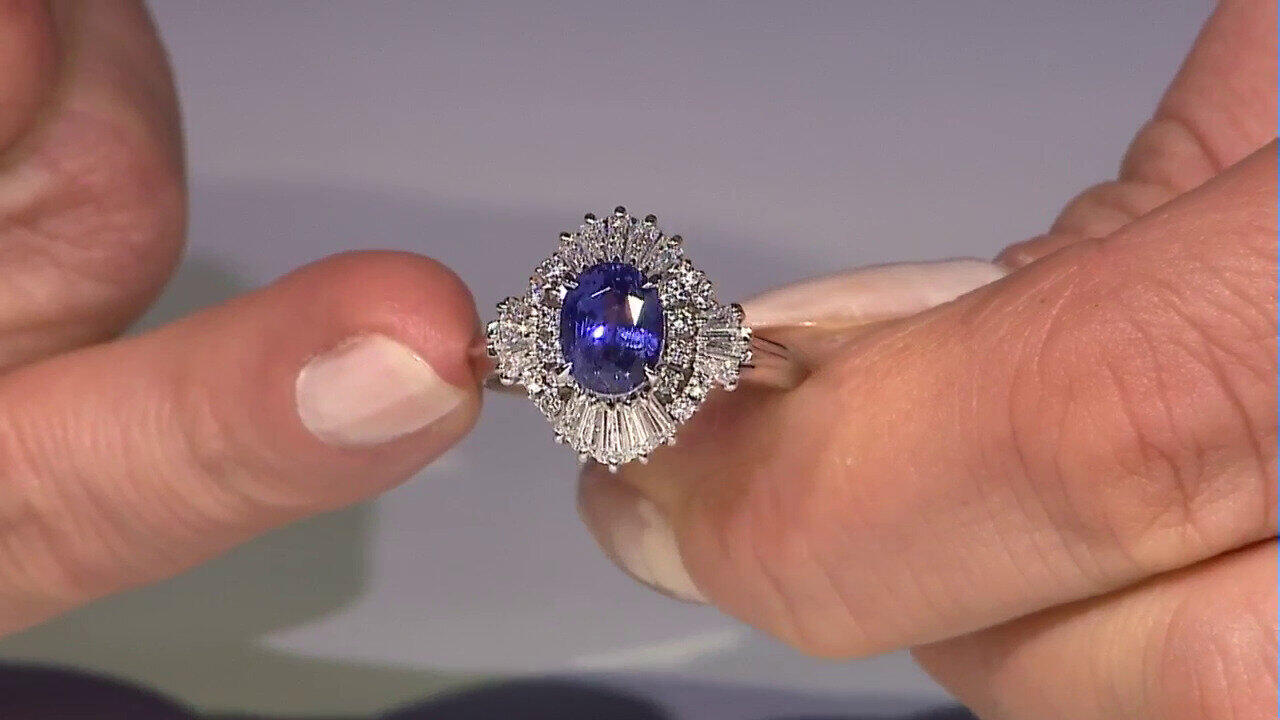 Video 14K Ceylon Blue Sapphire Gold Ring (CIRARI)