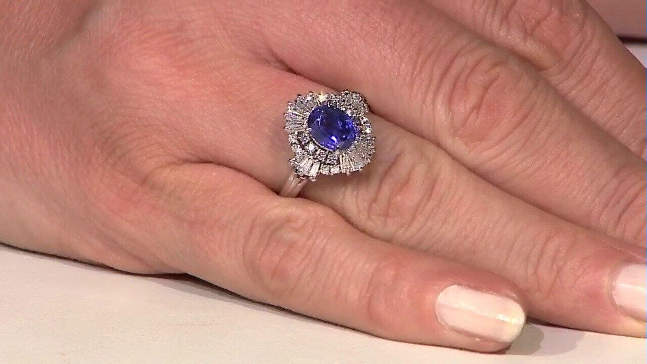 Video 14K Ceylon Blue Sapphire Gold Ring (CIRARI)