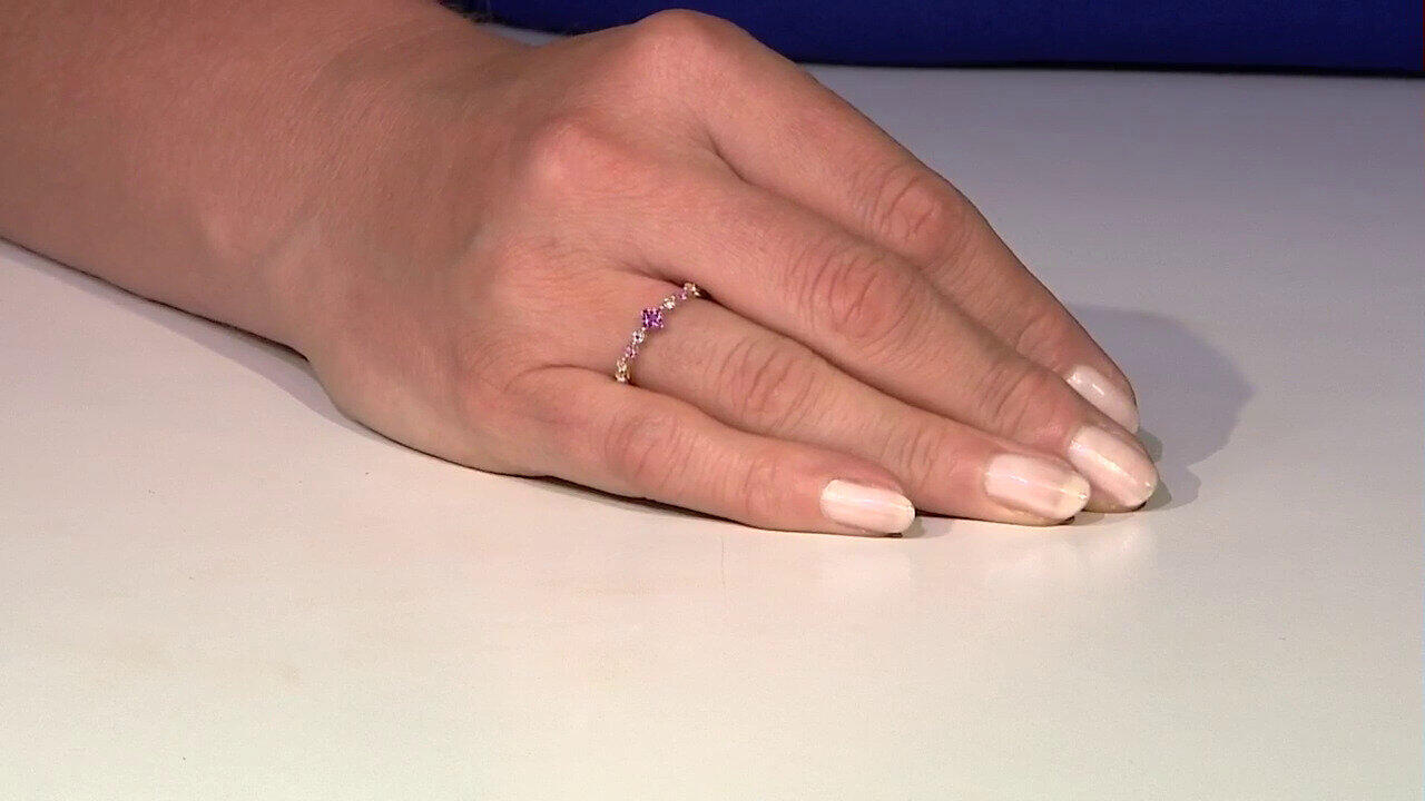 Video Bague en or et Saphir parme (CIRARI)