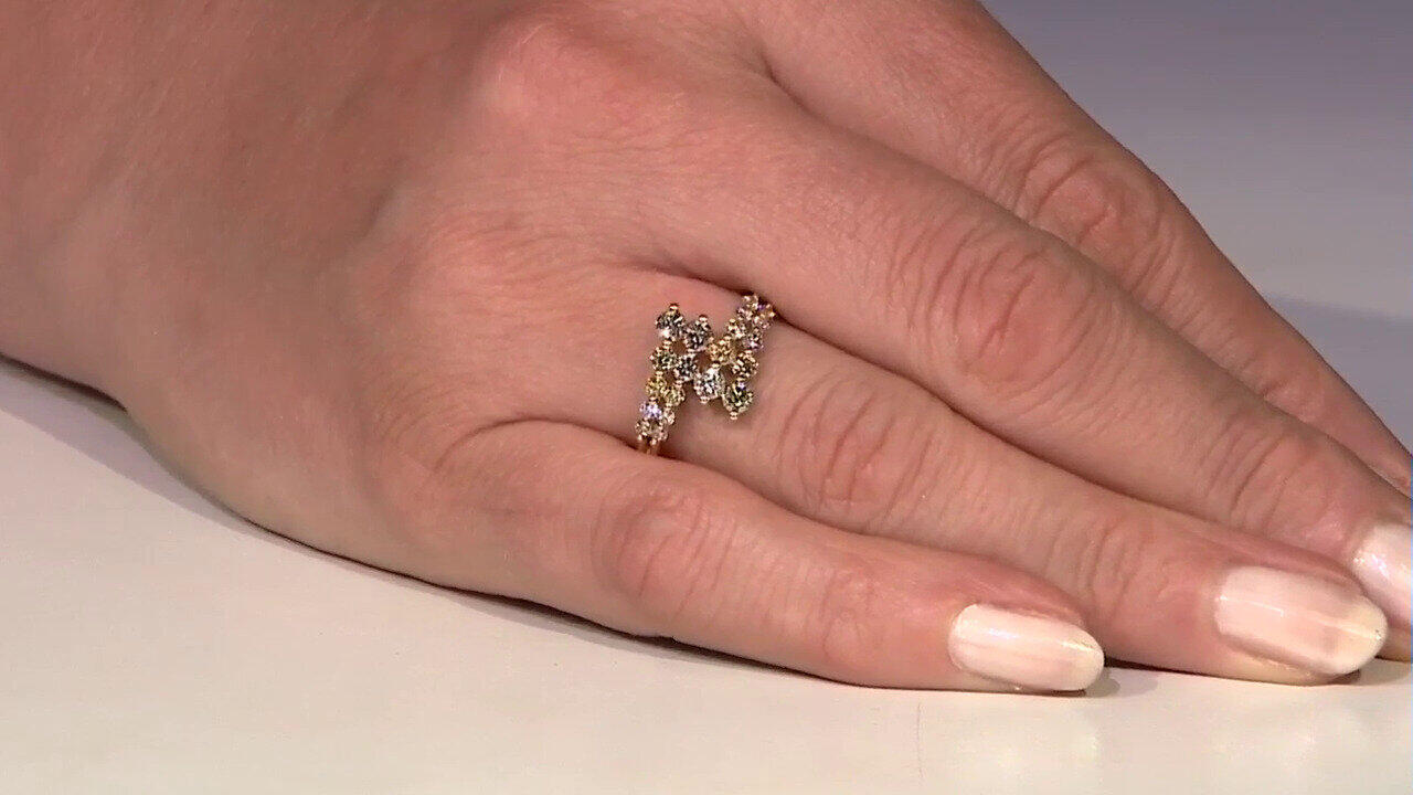 Video Gouden ring met SI2 Fancy Diamanten (CIRARI)