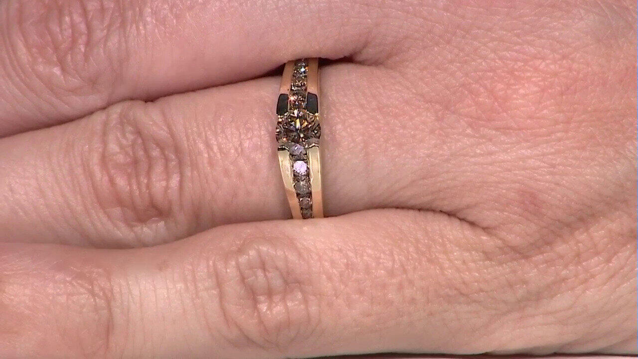 Video Bague en or et Diamant champagne I2