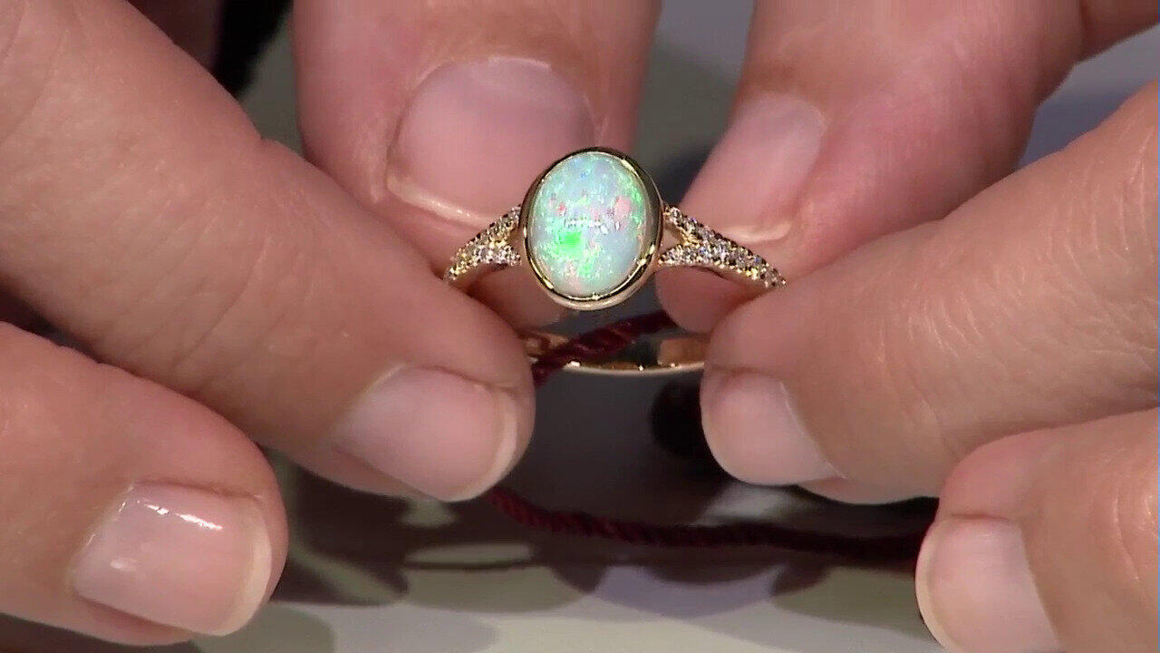 Video Bague en or et Opale Welo AAA (CIRARI)