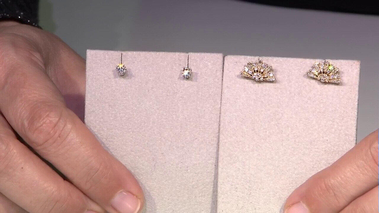 Video Pendientes en oro con Diamante I1 (H)  (CIRARI)