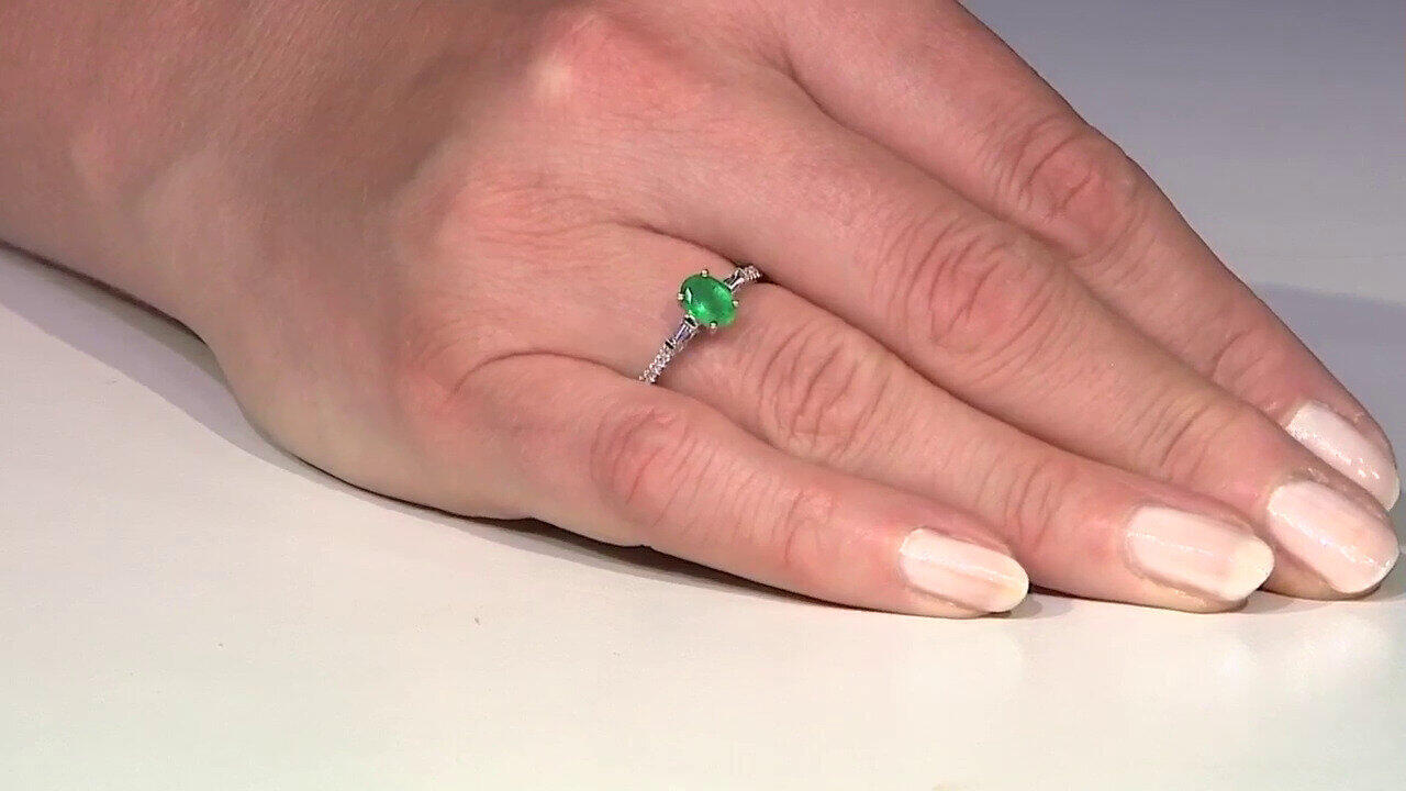 Video Gouden ring met een AAA Zambia smaragd (CIRARI)