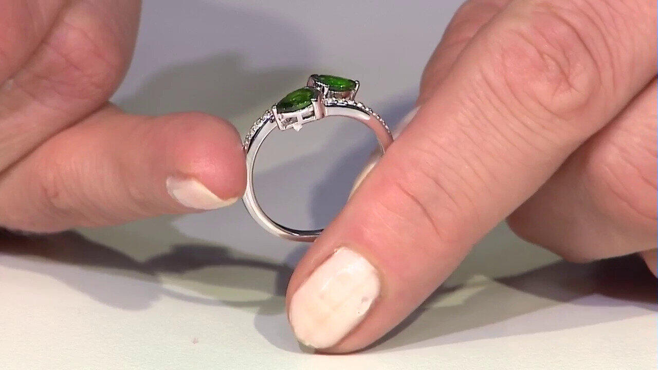 Video Russian Diopside Silver Ring