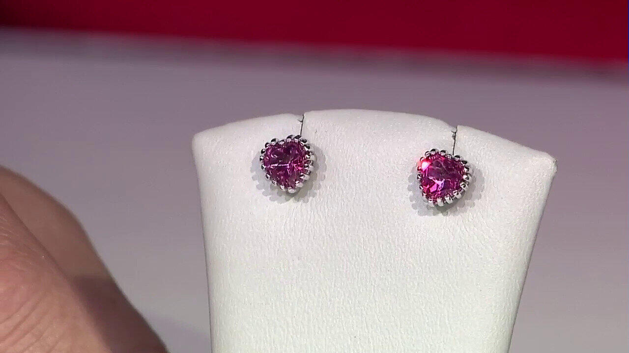 Video Orecchini in argento con Topazio Rosa