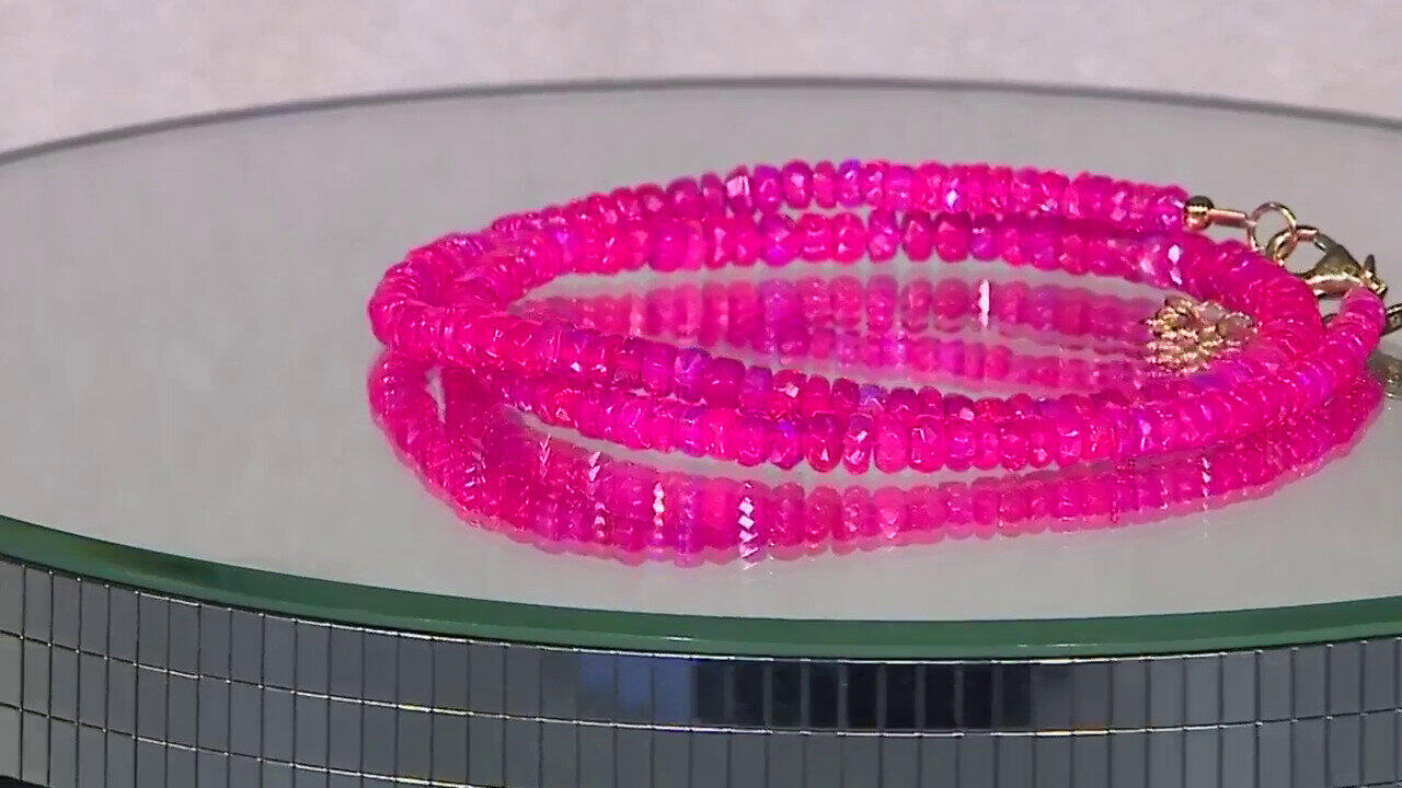 Video Collar en plata con Ópalo rosa de Etiopía