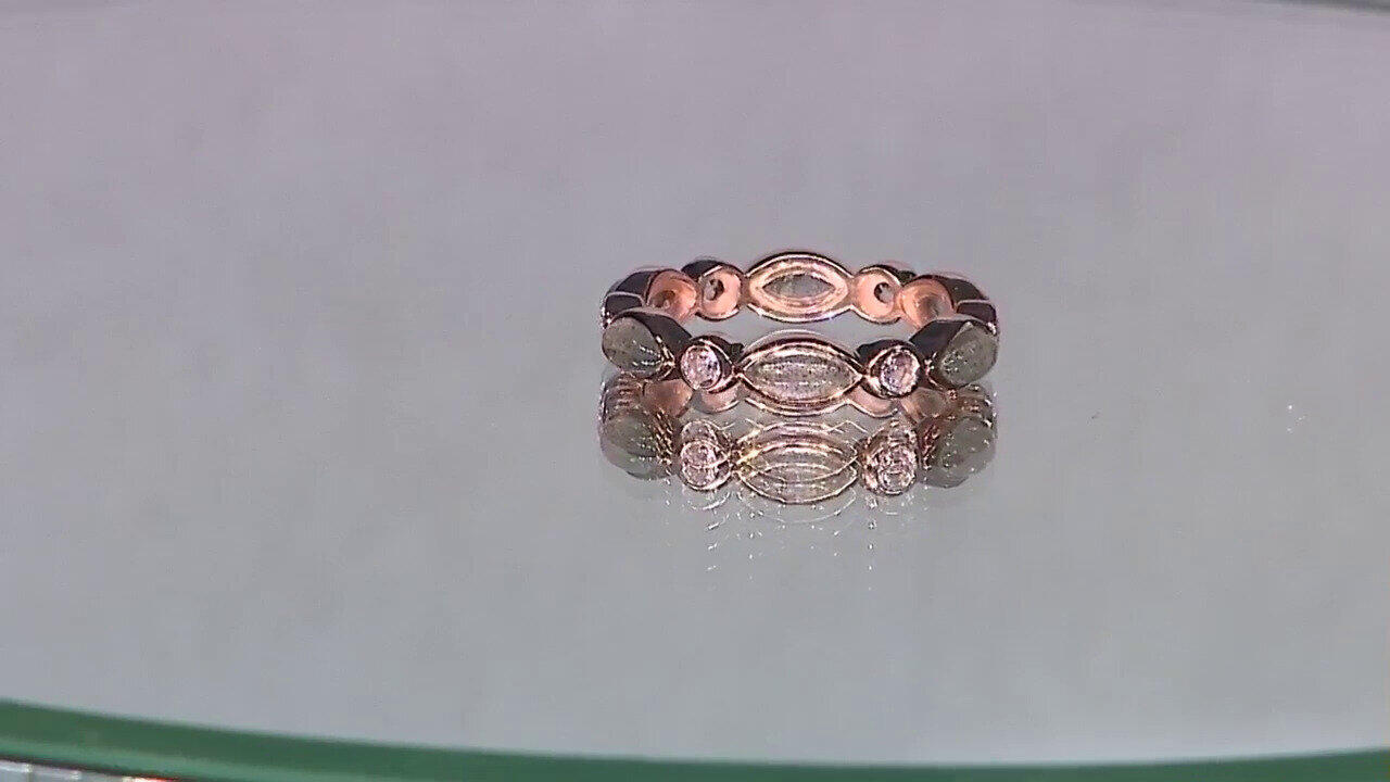 Video Pink Maniry Labradorite Silver Ring