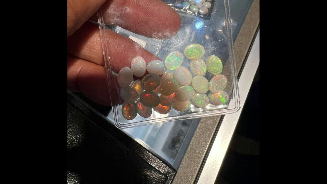 Video Australian Opal Silver Ring