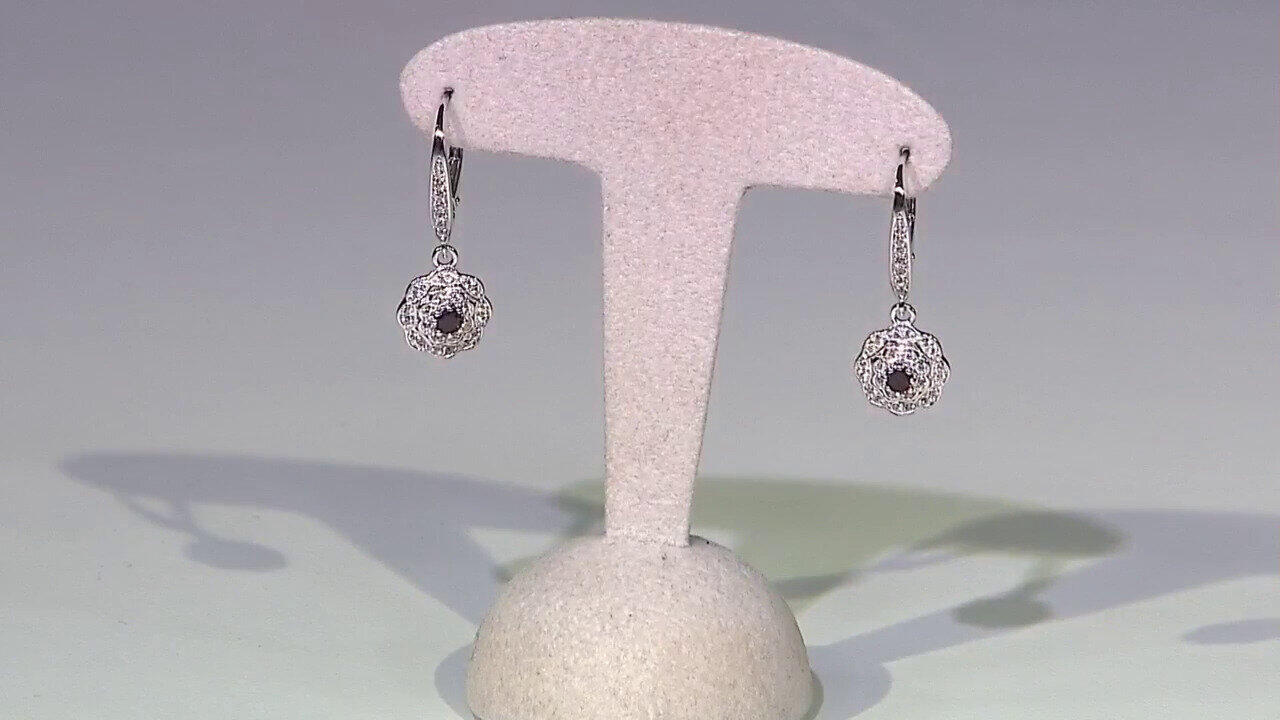 Video Boucles d'oreilles en argent et Grenat