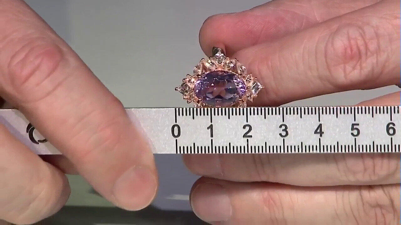 Video Zilveren ring met een Boliviaanse amethist