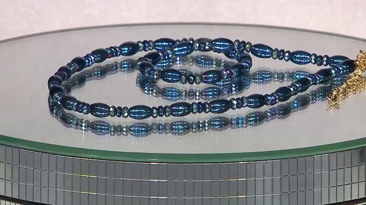 Video Collana in argento con Ematite Blu Royal