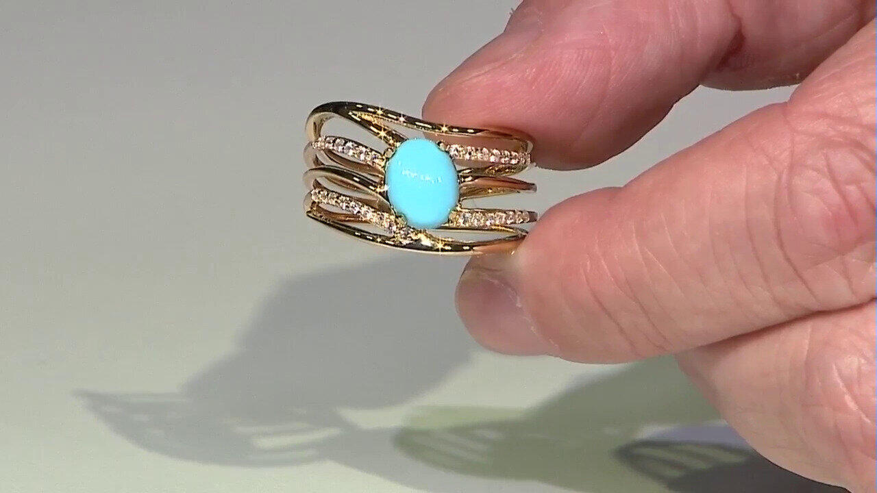 Video Anello in argento con Turchese Sleeping Beauty (Faszination Türkis)