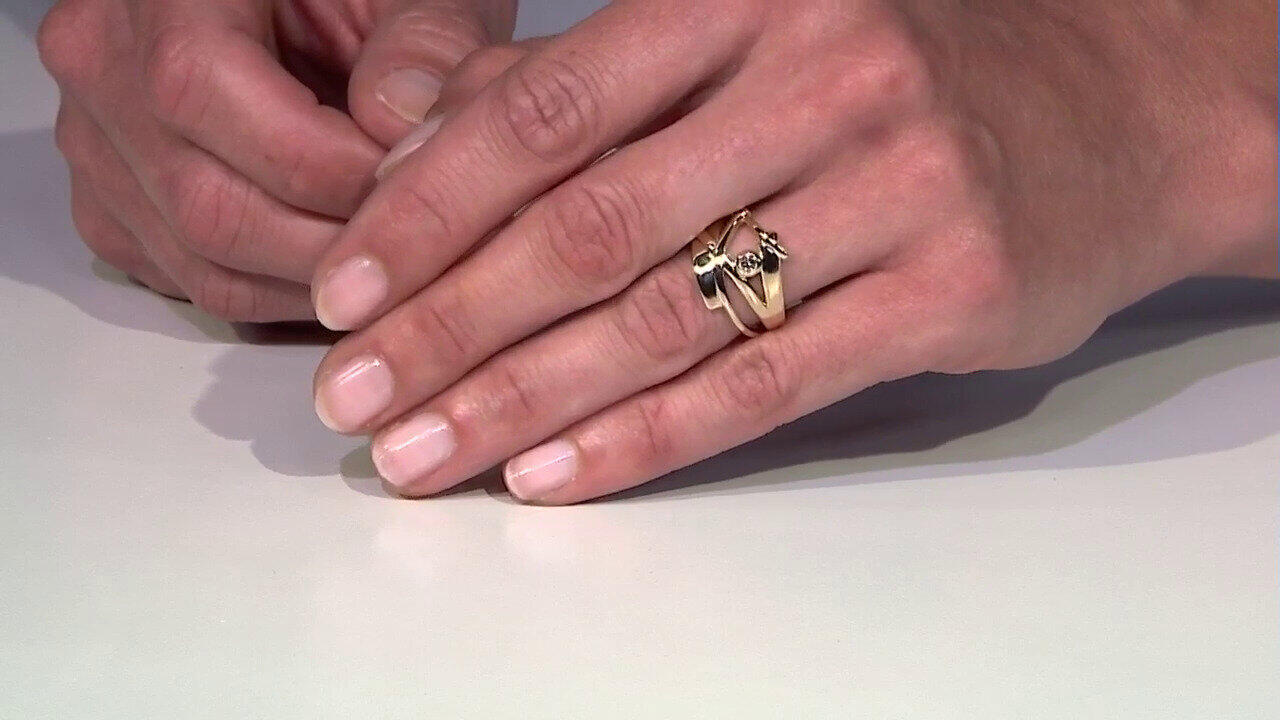 Video I2 Schokoladen-Brillant-Silberring