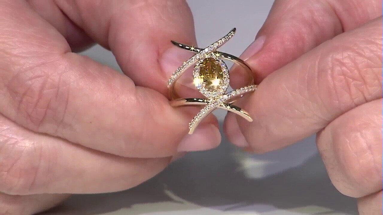Video Anillo en oro con Zircón (Ornaments by de Melo)