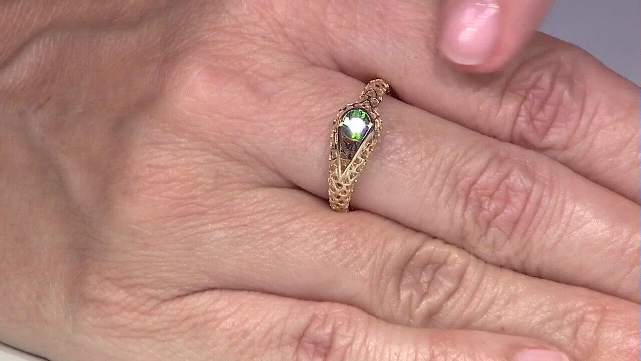 Video 9K Russian Diopside Gold Ring (Ornaments by de Melo)