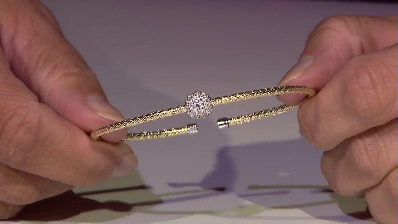 Video Brazalete en plata con Zircón (Adela Silber)