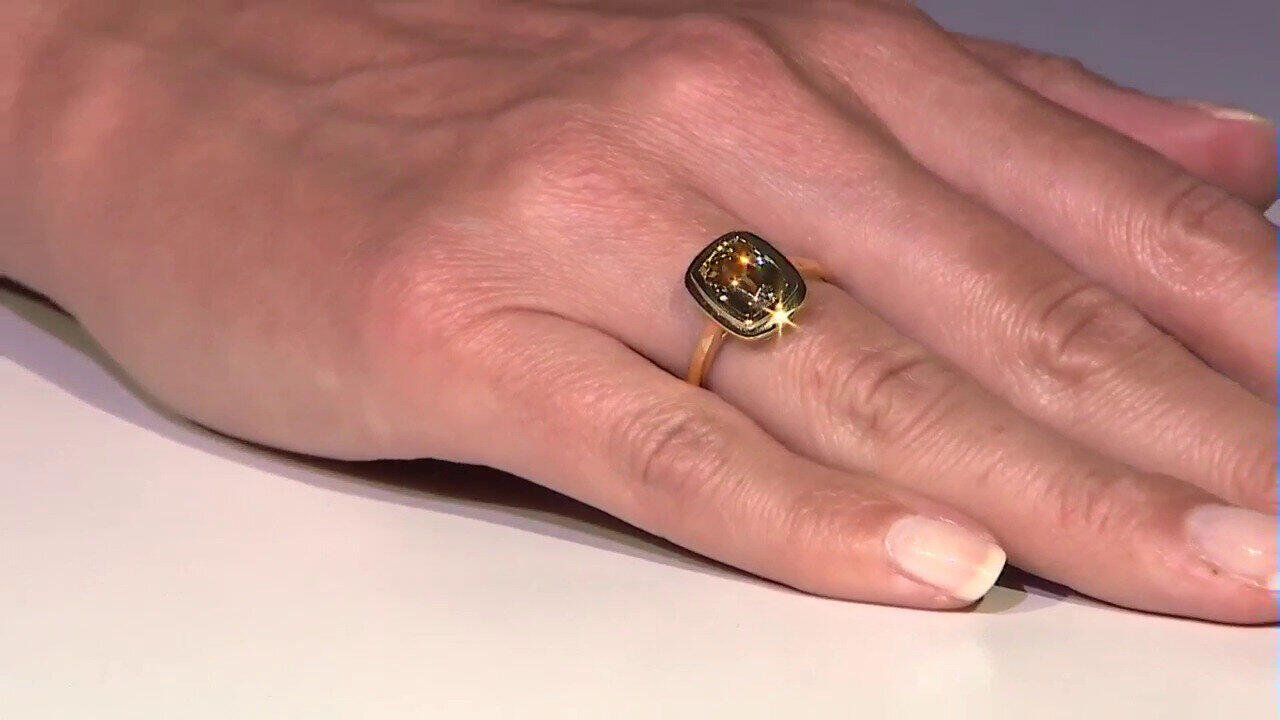 Video Bague en argent et Zircon jaune (Adela Silber)